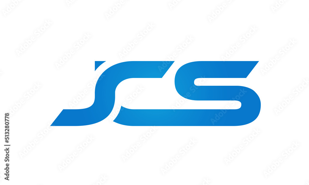 JCS letters Joined logo design connect letters with chin logo logotype icon concept JCS letters Joined logo design connect letters with chin logo logotype icon concept