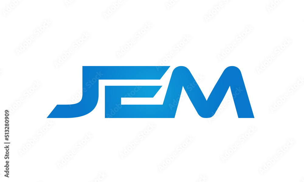 JEM letters Joined logo design connect letters with chin logo logotype ...