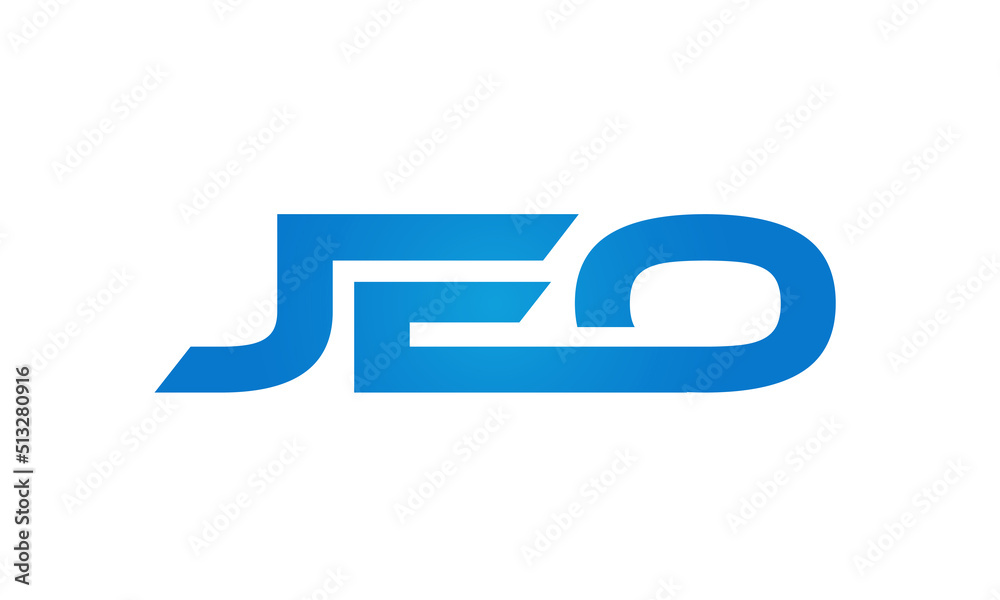 JEO letters Joined logo design connect letters with chin logo logotype icon concept JEO letters Joined logo design connect letters with chin logo logotype icon concept