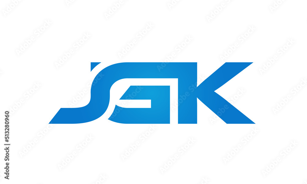JGK letters Joined logo design connect letters with chin logo logotype icon concept JGK letters Joined logo design connect letters with chin logo logotype icon concept