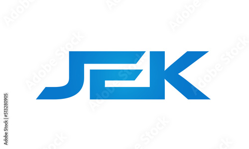 JEK letters Joined logo design connect letters with chin logo logotype icon concept