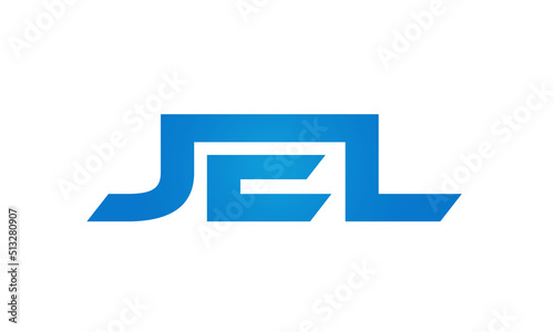 JEL letters Joined logo design connect letters with chin logo logotype icon concept