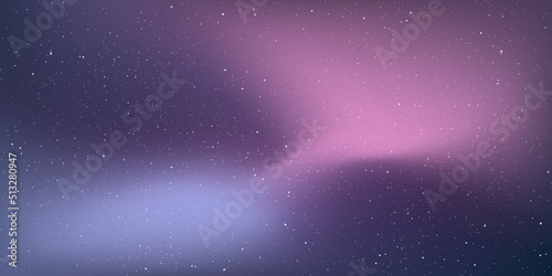 Astrology horizontal star universe background. The night with nebula in the cosmos. Milky way galaxy in the infinity space. Starry night with shiny stars in the gradient sky. Vector illustration.