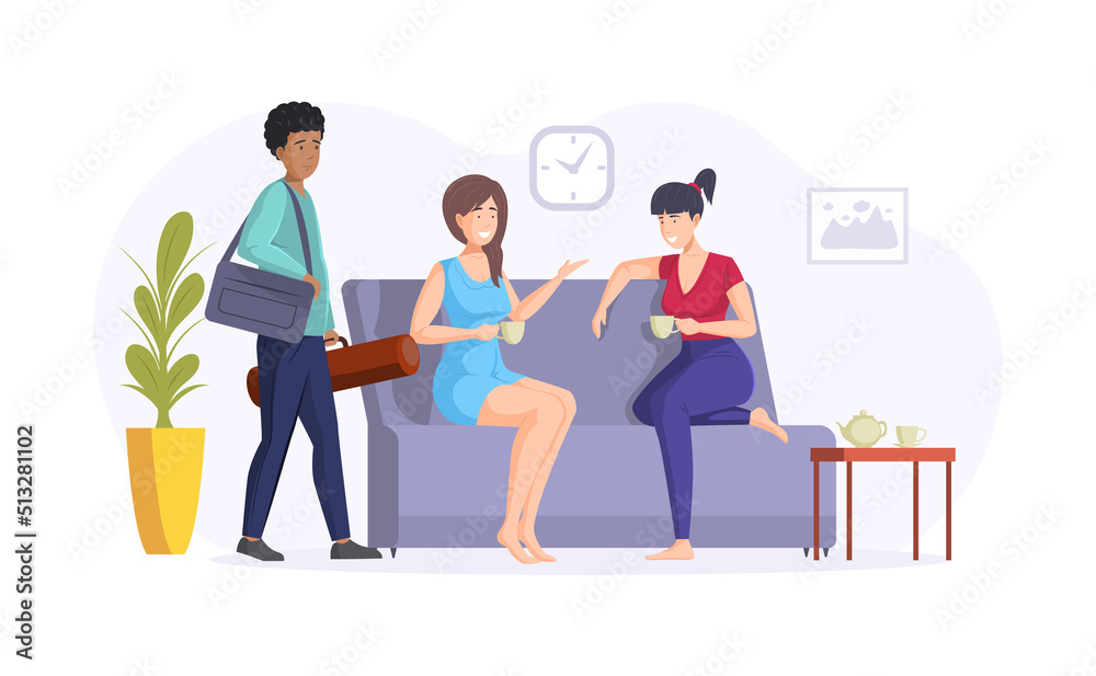 Business people sitting and talking together in meeting room