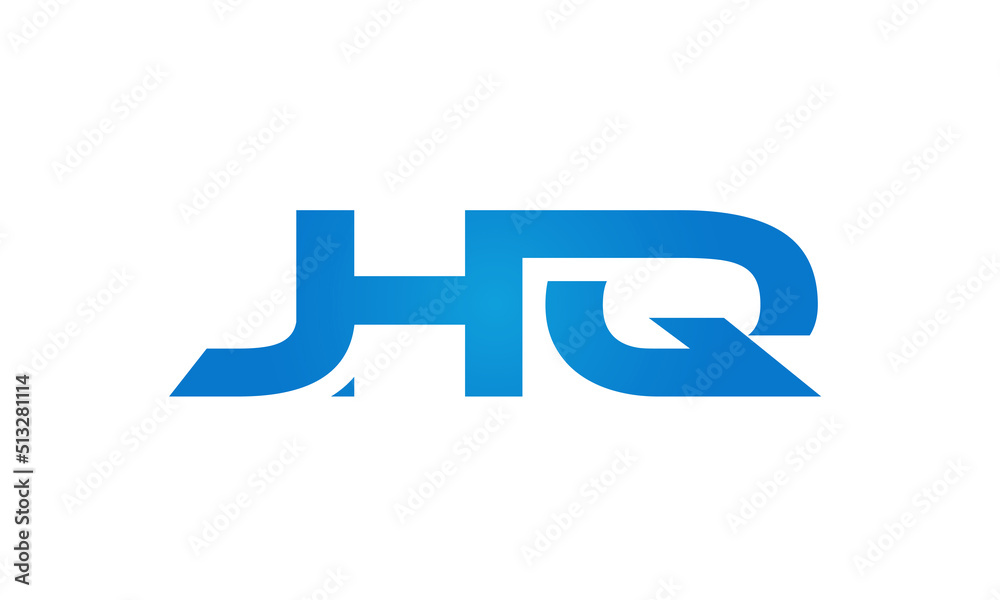 JHQ letters Joined logo design connect letters with chin logo logotype icon concept JHQ letters Joined logo design connect letters with chin logo logotype icon concept