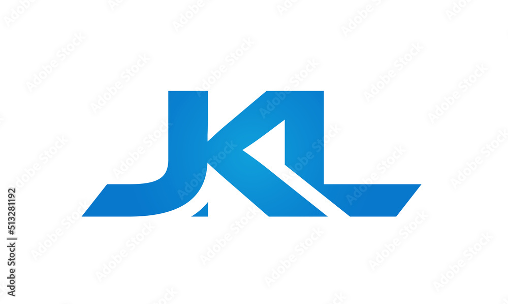 JKL letters Joined logo design connect letters with chin logo logotype icon concept JKL letters Joined logo design connect letters with chin logo logotype icon concept