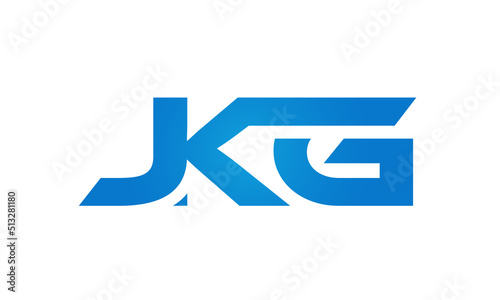 JKG letters Joined logo design connect letters with chin logo logotype icon concept