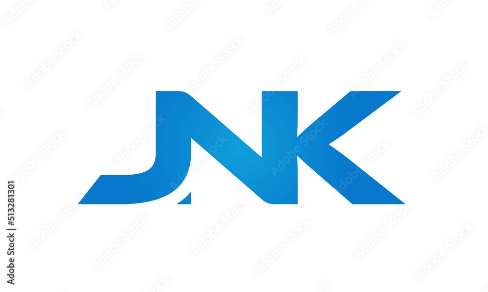 JNK letters Joined logo design connect letters with chin logo logotype icon concept JNK letters Joined logo design connect letters with chin logo logotype icon concept