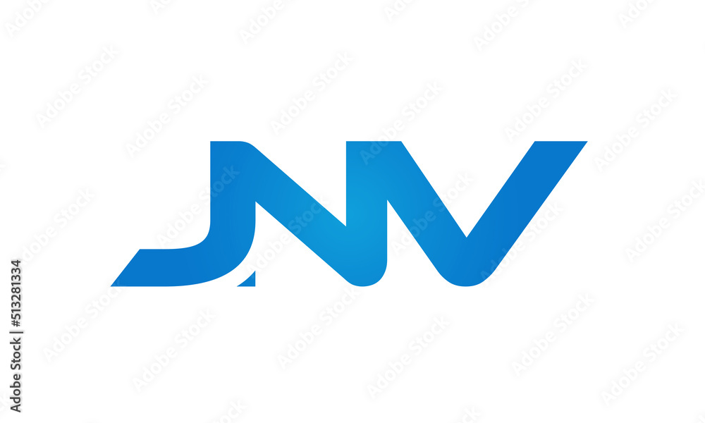 JNV letters Joined logo design connect letters with chin logo logotype icon concept JNV letters Joined logo design connect letters with chin logo logotype icon concept