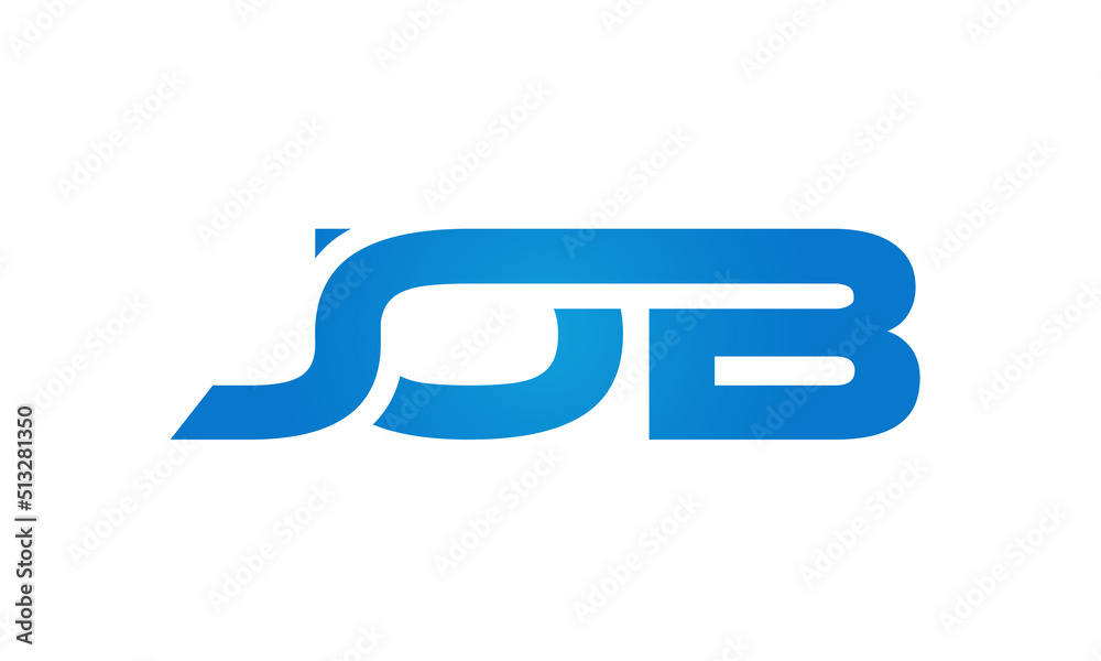 JOB letters Joined logo design connect letters with chin logo logotype icon concept JOB letters Joined logo design connect letters with chin logo logotype icon concept