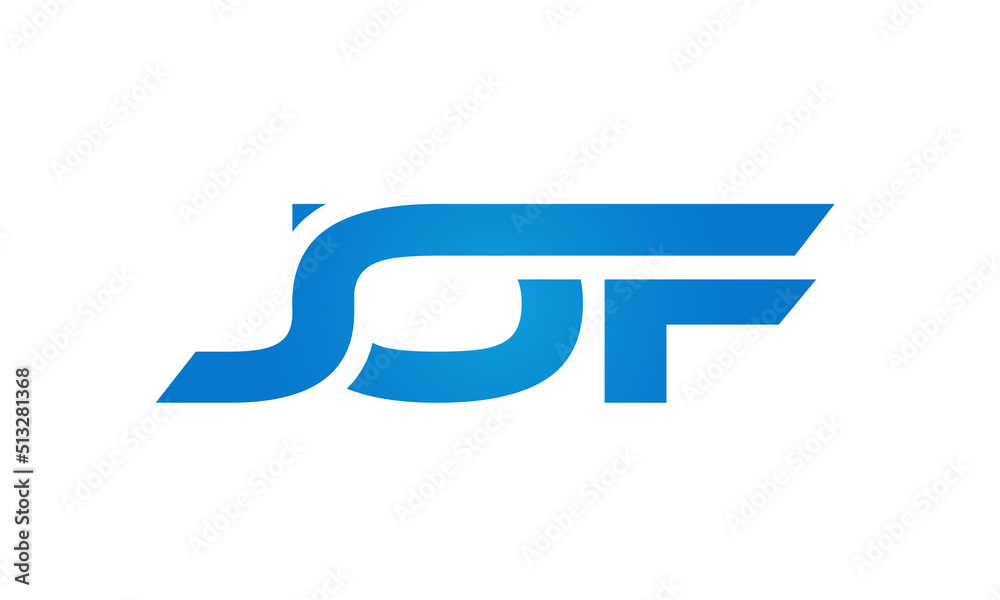 JOF letters Joined logo design connect letters with chin logo logotype icon concept JOF letters Joined logo design connect letters with chin logo logotype icon concept