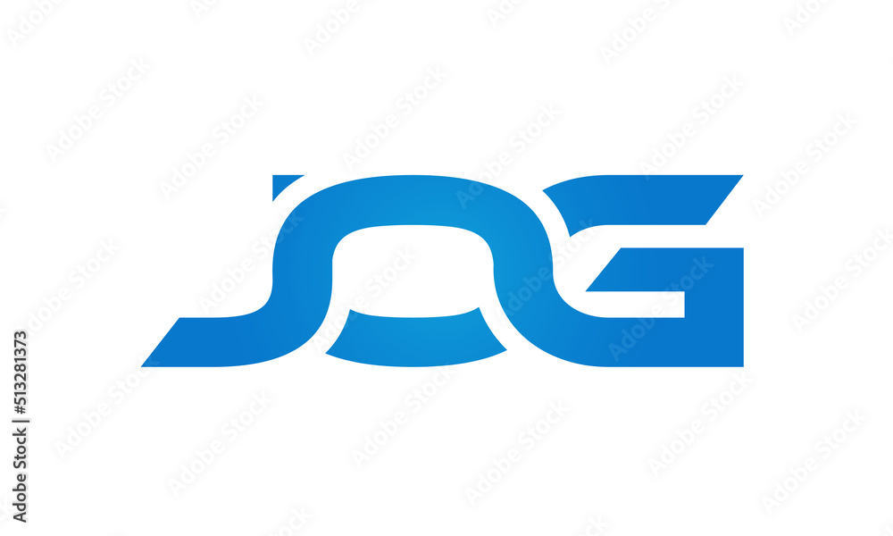 JOG letters Joined logo design connect letters with chin logo logotype icon concept JOG letters Joined logo design connect letters with chin logo logotype icon concept