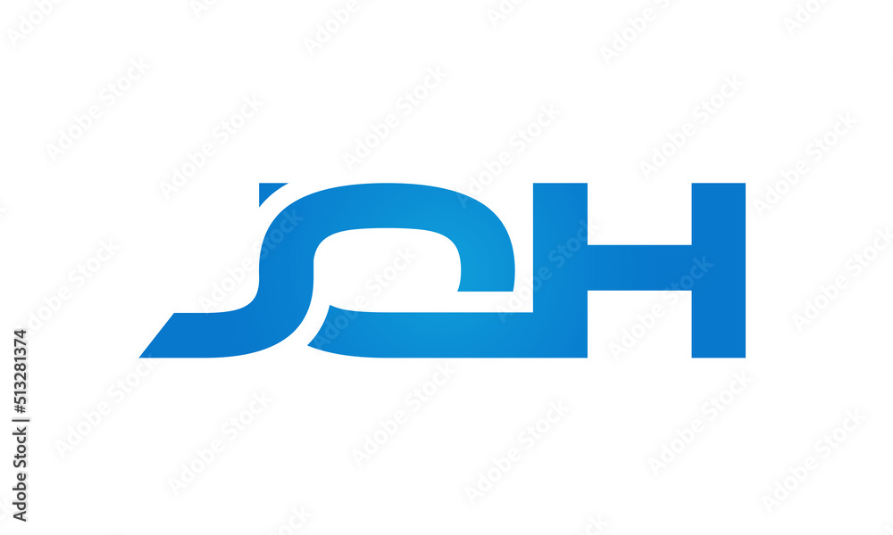 JOH letters Joined logo design connect letters with chin logo logotype icon concept JOH letters Joined logo design connect letters with chin logo logotype icon concept