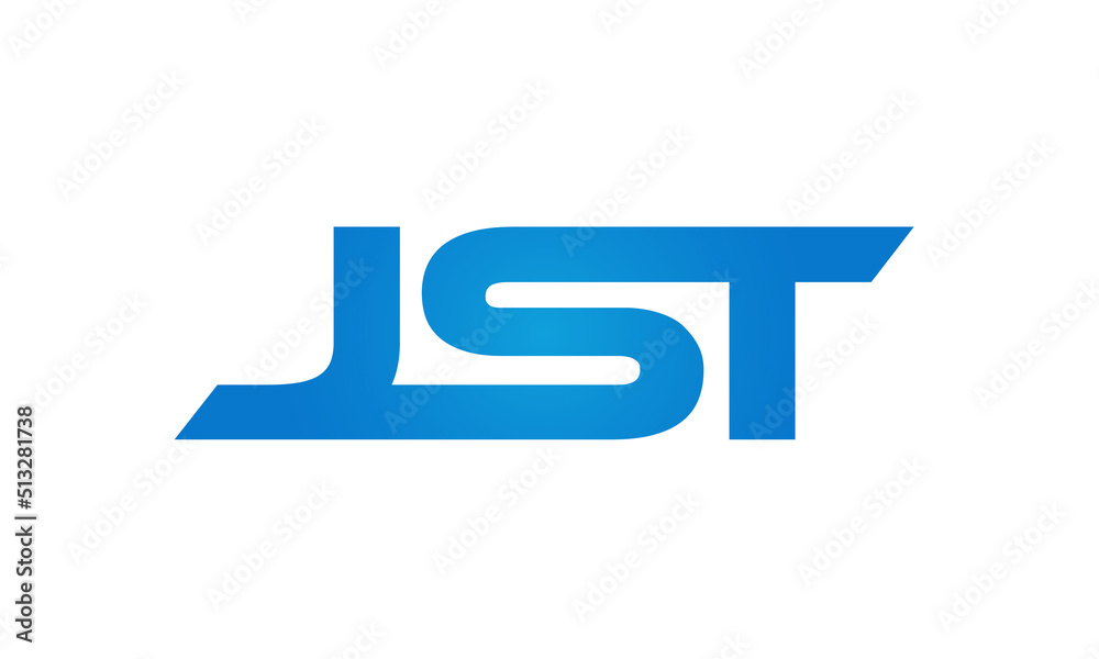 JST letters Joined logo design connect letters with chin logo logotype icon concept JST letters Joined logo design connect letters with chin logo logotype icon concept