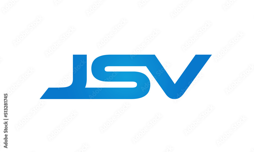JSV letters Joined logo design connect letters with chin logo logotype icon concept JSV letters Joined logo design connect letters with chin logo logotype icon concept