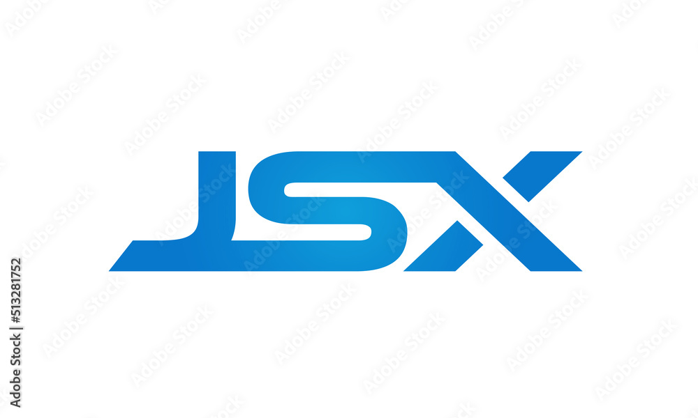 JSX letters Joined logo design connect letters with chin logo logotype icon concept JSX letters Joined logo design connect letters with chin logo logotype icon concept