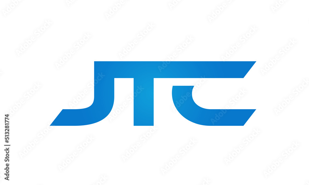 JTC letters Joined logo design connect letters with chin logo logotype icon concept JTC letters Joined logo design connect letters with chin logo logotype icon concept