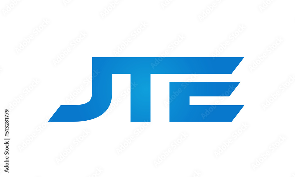 JTE letters Joined logo design connect letters with chin logo logotype icon concept