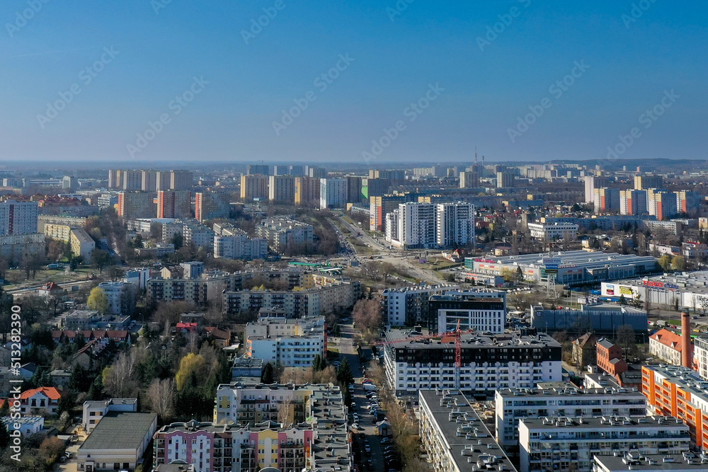 Panorama Poznania z drona