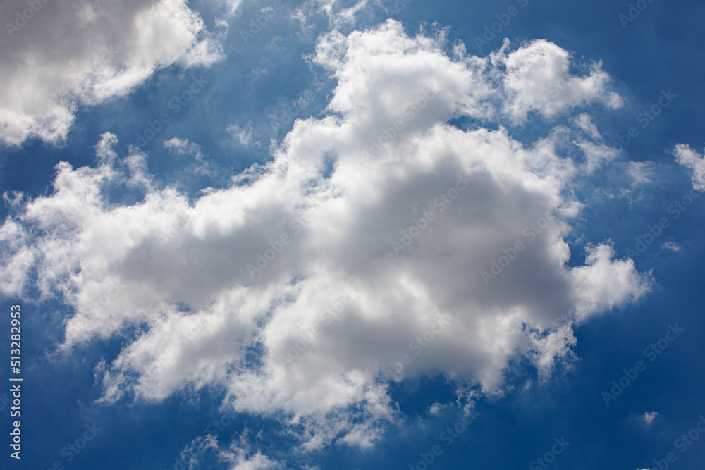 Random shape of cloud on clear blue sky Random shape of cloud on clear blue sky