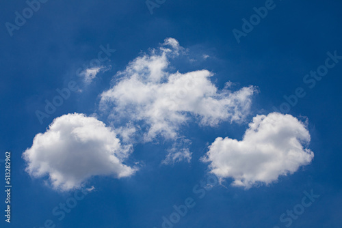 Random shape of cloud on clear blue sky