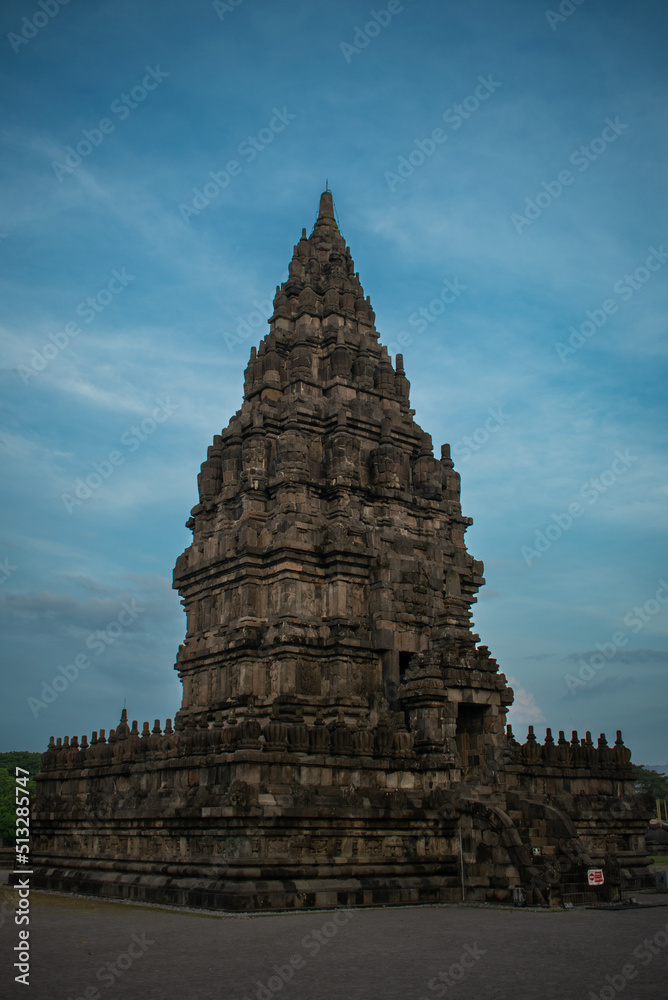 Prambanan temple at Yogyakarta during a sunny day