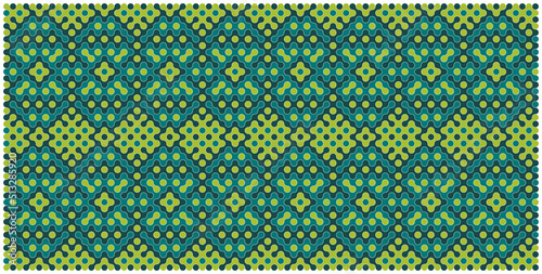 Multicolor truchet tiling connections illustration
