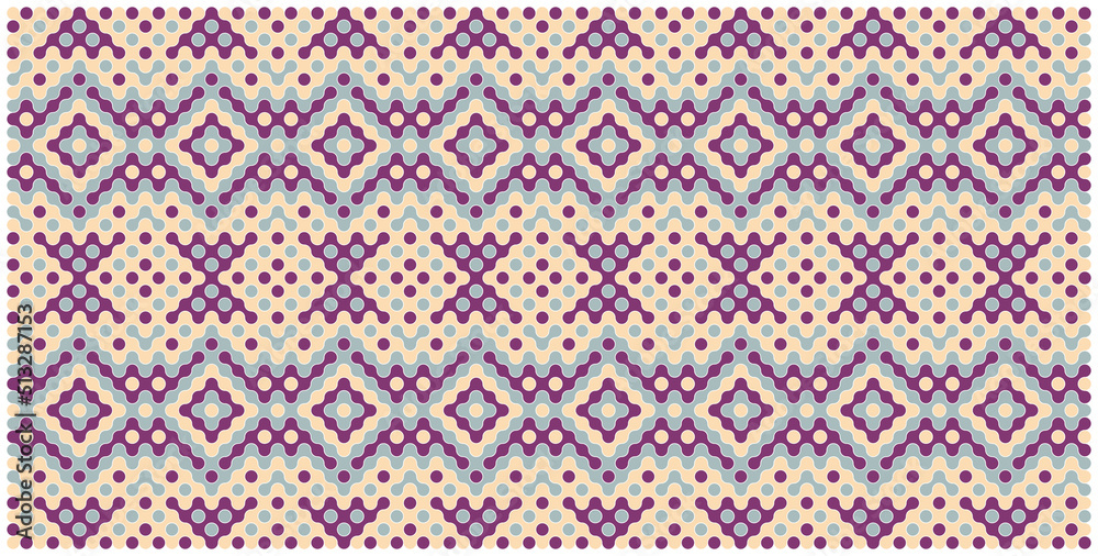 Multicolor truchet tiling connections illustration Multicolor truchet tiling connections illustration