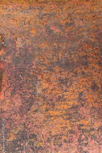 Rusty metal can be used for background