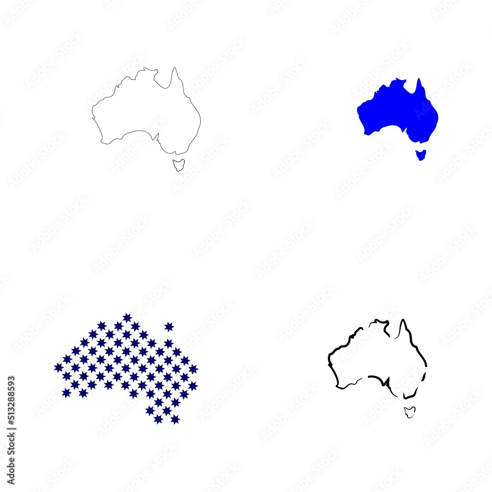 Fototapeta premium australia map logo illustration design
