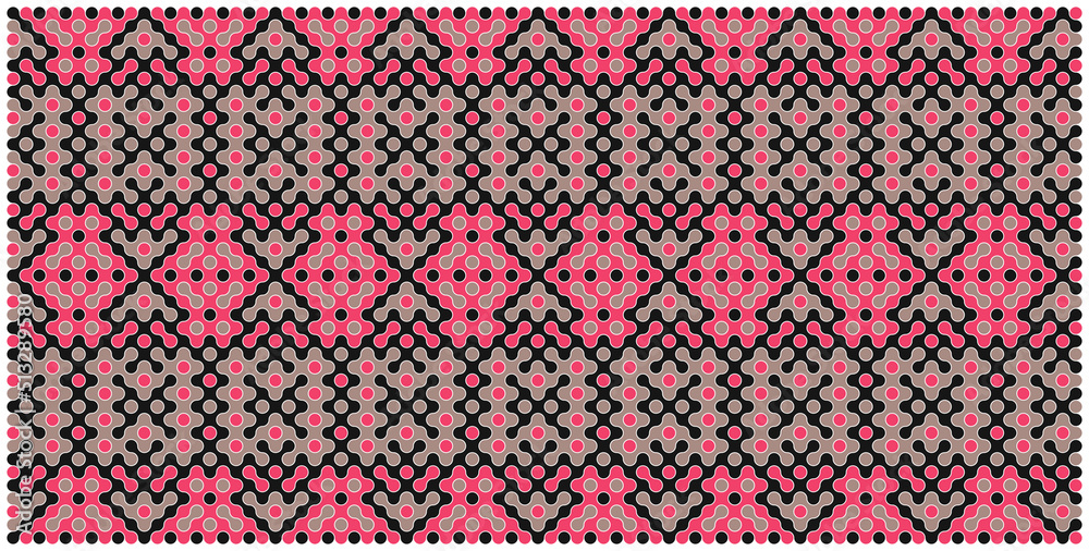 Multicolor truchet tiling connections illustration Multicolor truchet tiling connections illustration