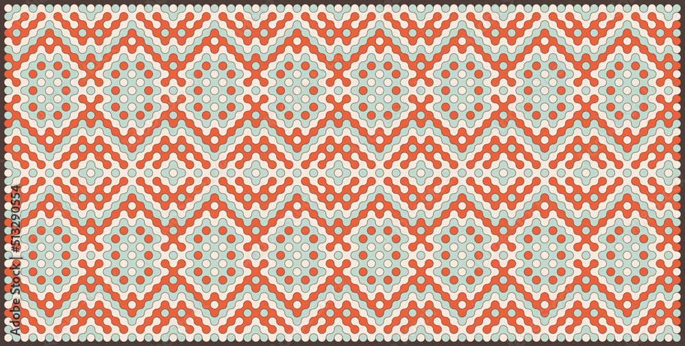 Multicolor truchet tiling connections illustration Multicolor truchet tiling connections illustration