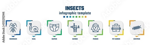 Foto insects concept infographic design template