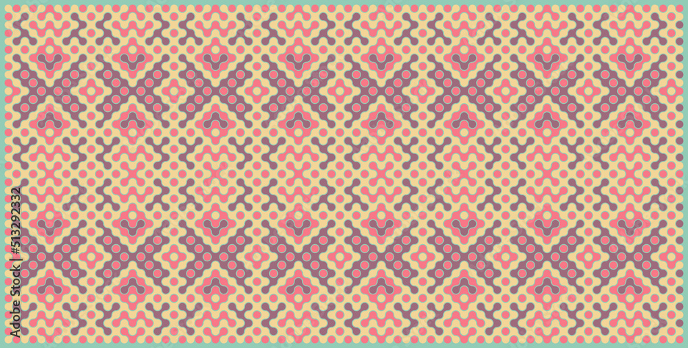 Multicolor truchet tiling connections illustration Multicolor truchet tiling connections illustration