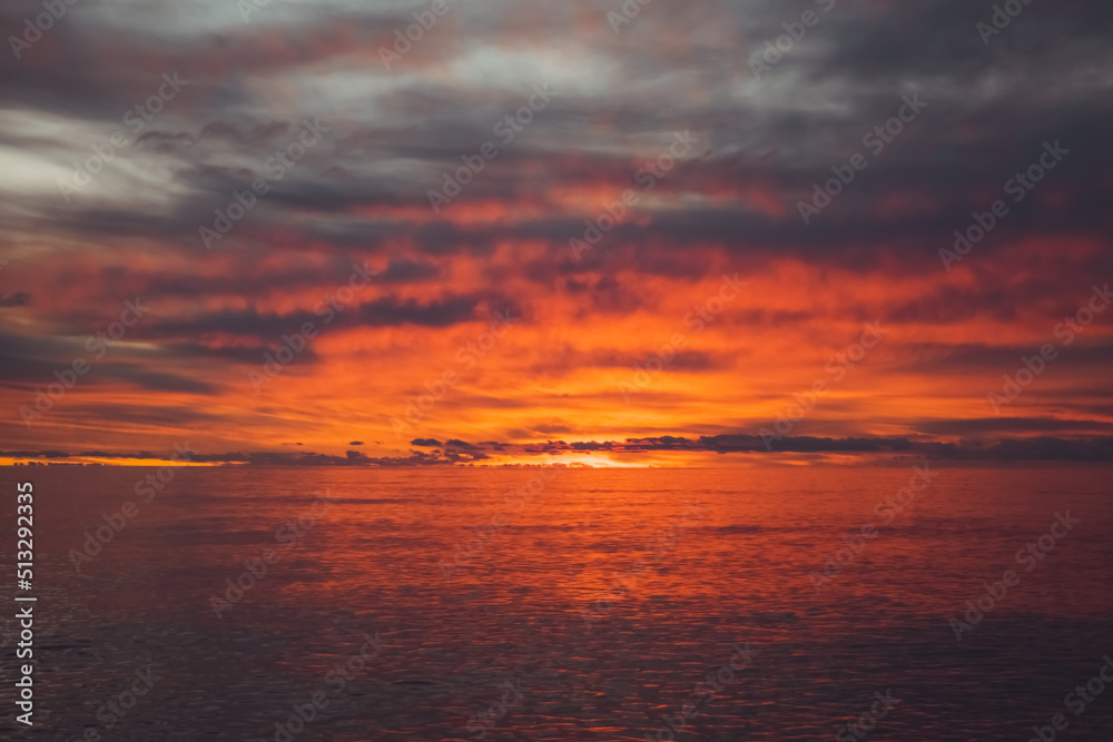 sunset over the sea sunset over the sea