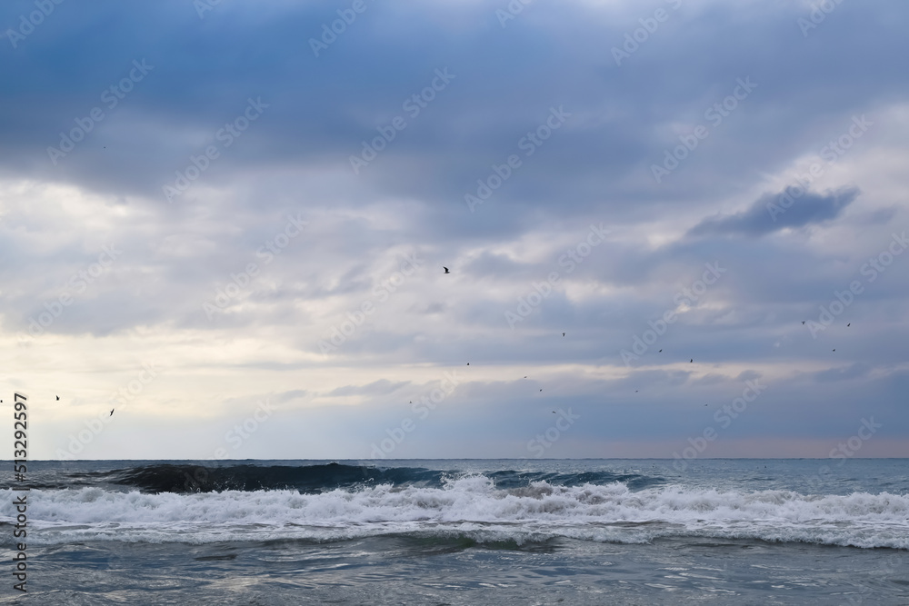 storm over the sea