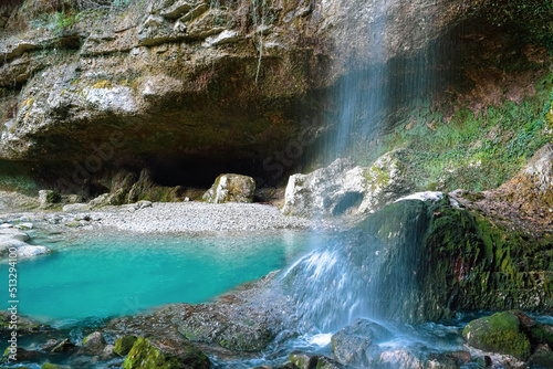 waterfall in the mountains