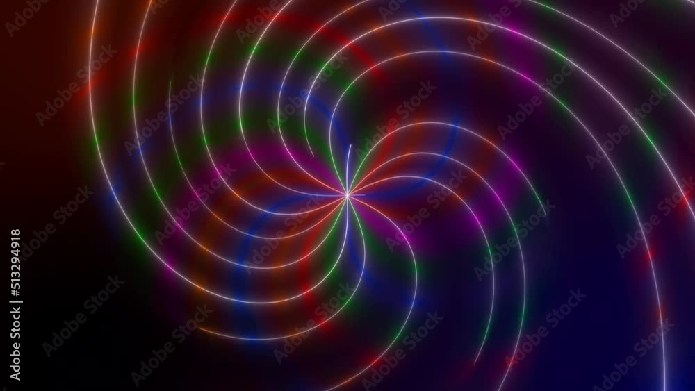 Swirl neon hypnotic background animation Swirl neon hypnotic background animation