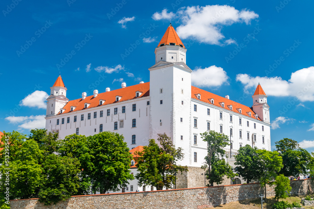 Historical Bratislava Castle at sunny day.