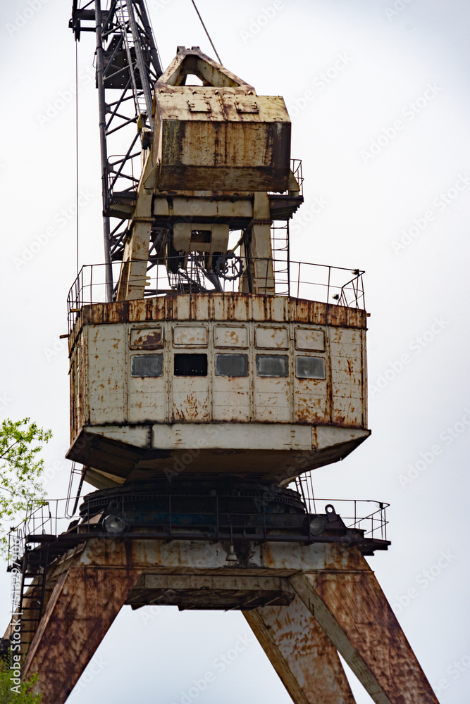 Big old rusty post-apocalyptic industrial Crane Big old rusty post-apocalyptic industrial Crane