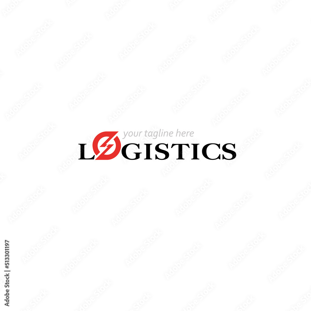 Logistics text Logo Design Template for your business
