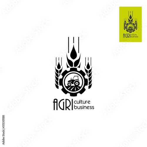 Agro company logo design. Sign or Symbol, design for agriculture company, farm