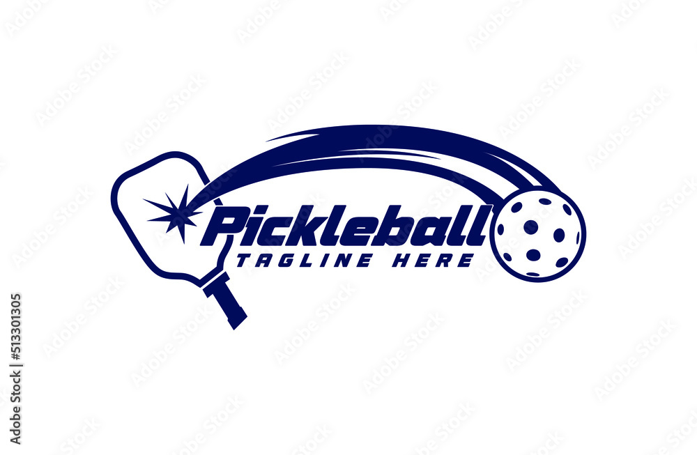 pickleball logo vector graphic for any business especially for sport ...