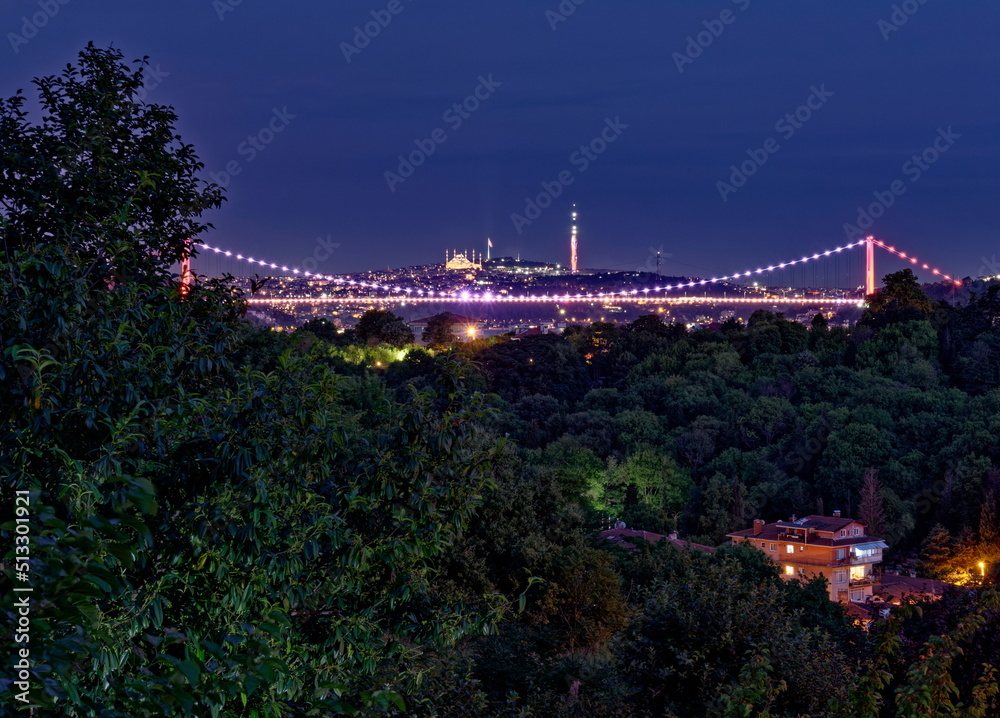 Fototapeta premium Fatih Sulan Mehmet Bridge from my balcony