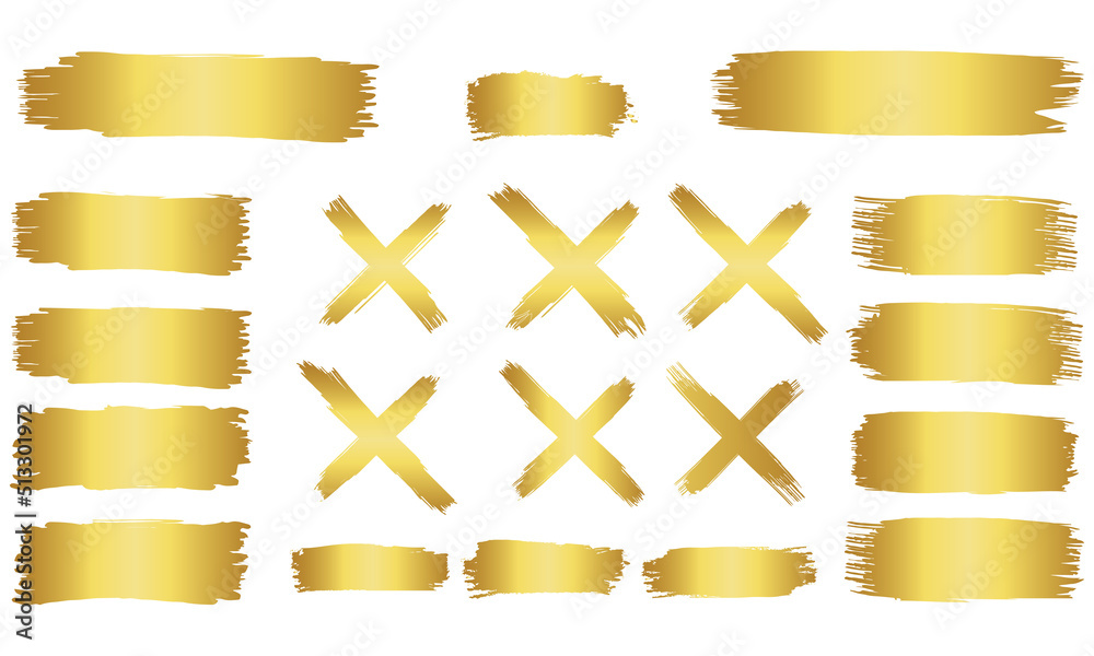gold brush and gold circle frame collection gold brush and gold circle frame collection