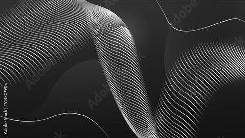 Abstract dark black background illustration with geometric graphic elements