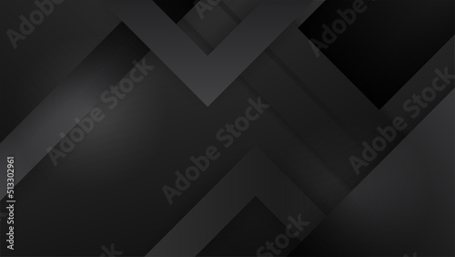 Abstract dark black background illustration with geometric graphic elements © Roisa