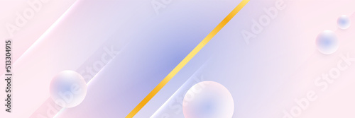 abstract banner background luxury gold with modern blue and pink gradient color