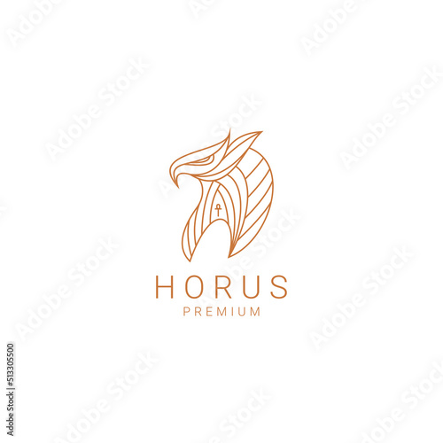 Horus logo design icon template