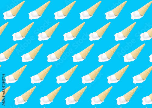 Seamless dropped ice cream background